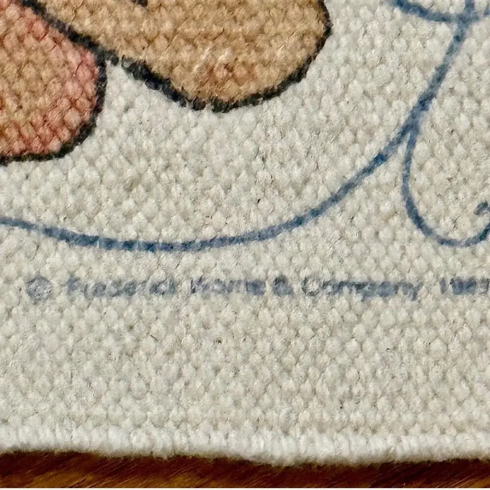 Vintage Peter Rabbit Woven Cotton Nursery Rug/Mat World of Beatrix Potter 39x22